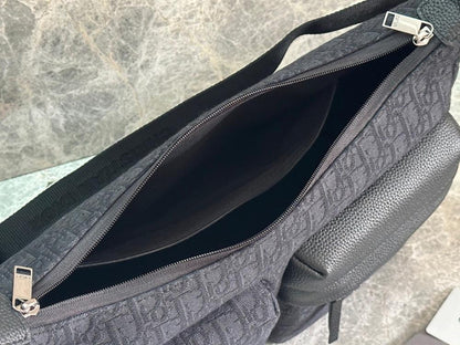 Classic Luxury Black Printed Leather Top Handle Bag