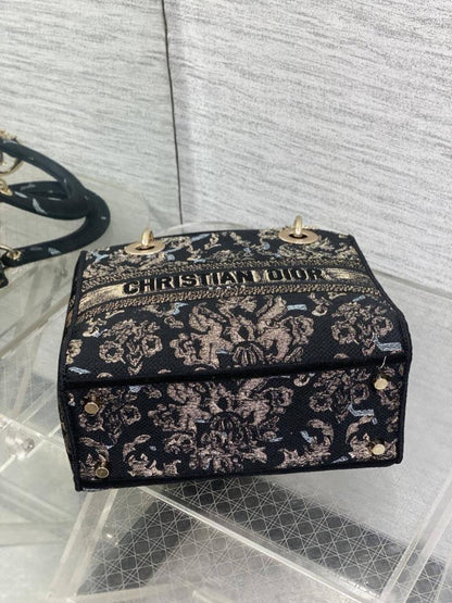 Classic Embroidered Top Handle Bag