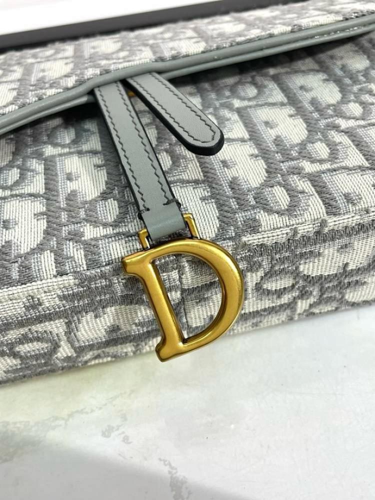 Saddle Grey Printed Shoulder Bag
