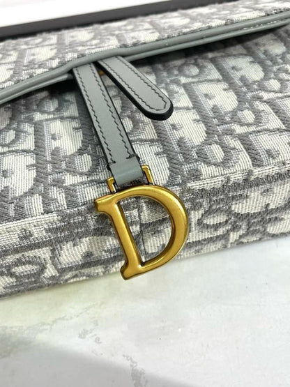 Saddle Grey Printed Shoulder Bag