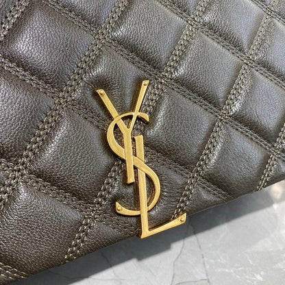 Alma Gold Quilted Leather Shoulder Bag