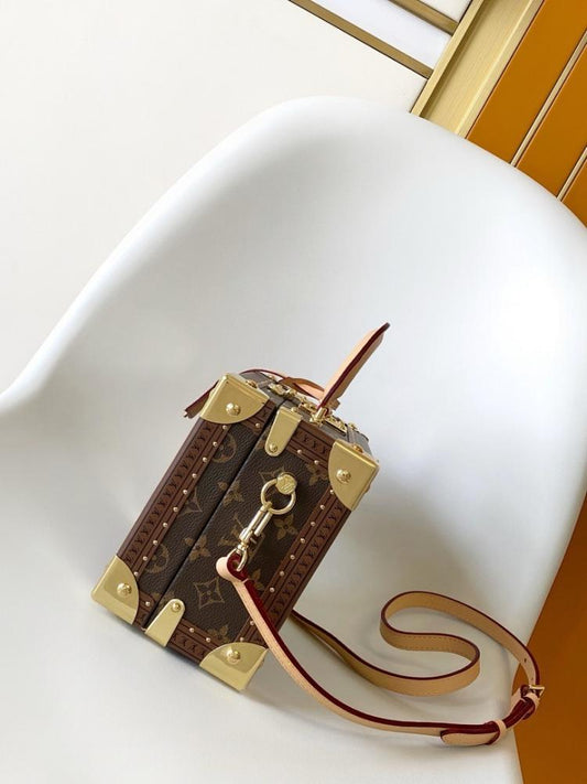 Modern Elegant Studded Leather Top Handle Bag