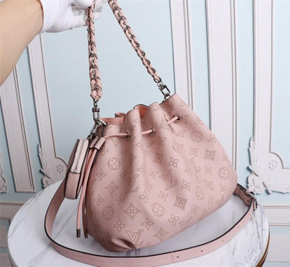 Modern Luxury Woven Calfskin Bucket Bag