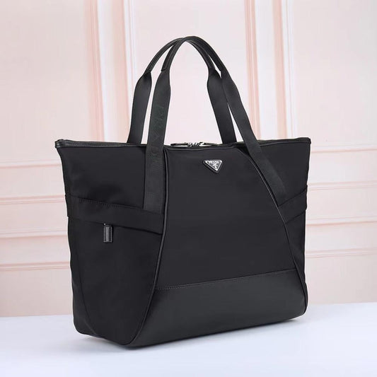 Modern Refined Nylon Top Handle Bag