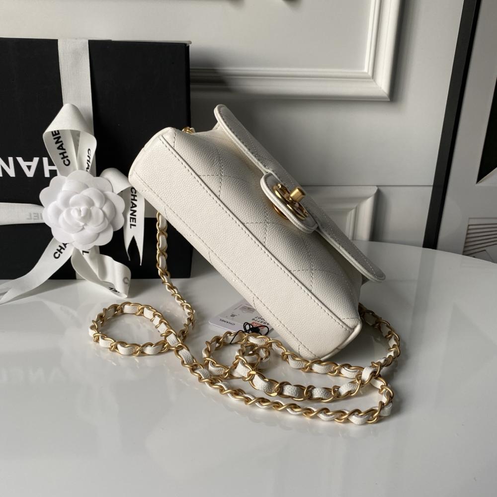 Classic Gold Calfskin Top Handle Bag
