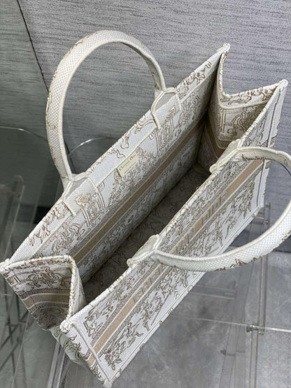 Gold Embroidered Tote Bag
