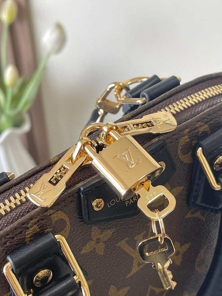 Alma Monogram Leather Shoulder Bag