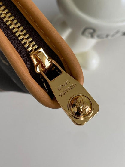 Modern Italian-Inspired Monogram Leather Top Handle Bag