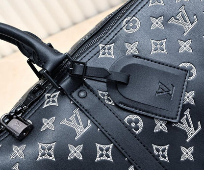 Elegant Printed Leather Top Handle Bag – Limited Edition
