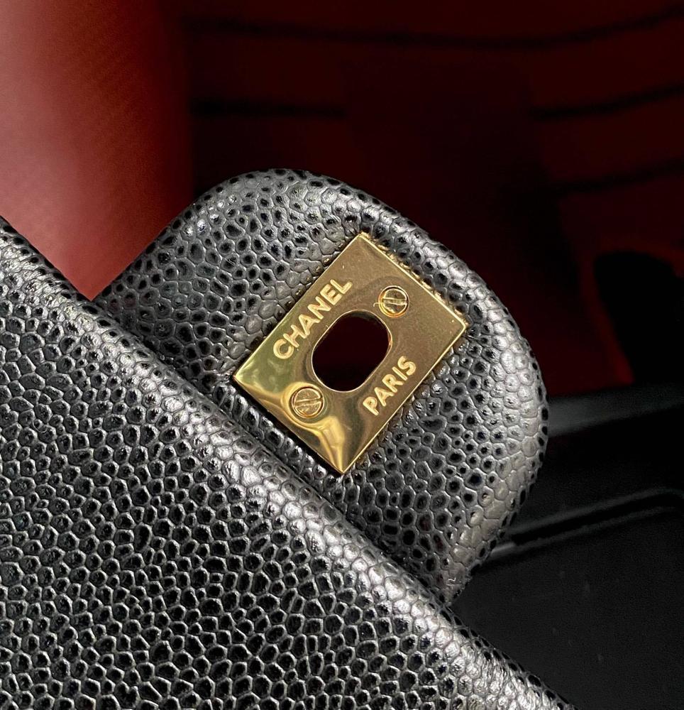 Classic Gold Lambskin Top Handle Bag