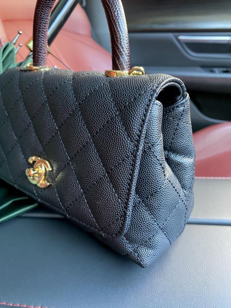 Leather Top Handle Bag