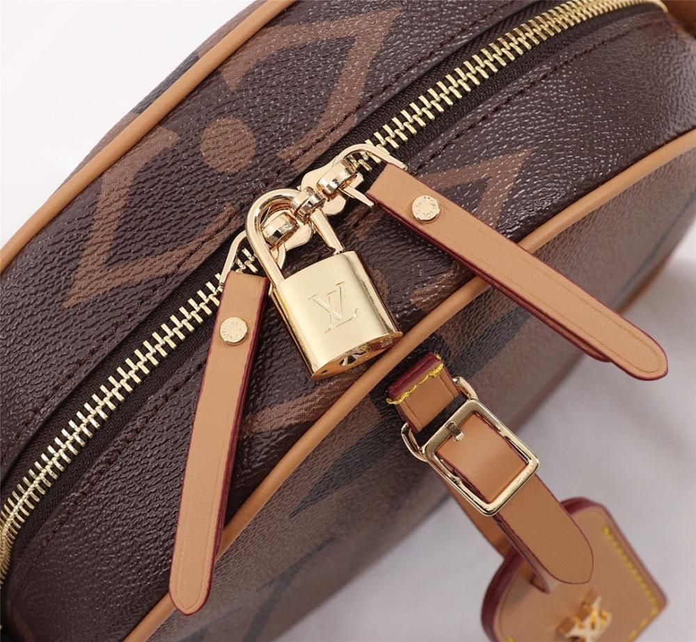 Stylish Refined Monogram Leather Shoulder Bag