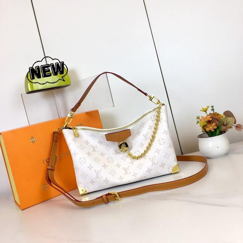 Modern Premium Gold Monogram Canvas Top Handle Bag