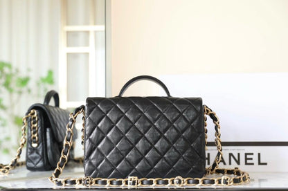 Classic Elegant Leather Top Handle Bag