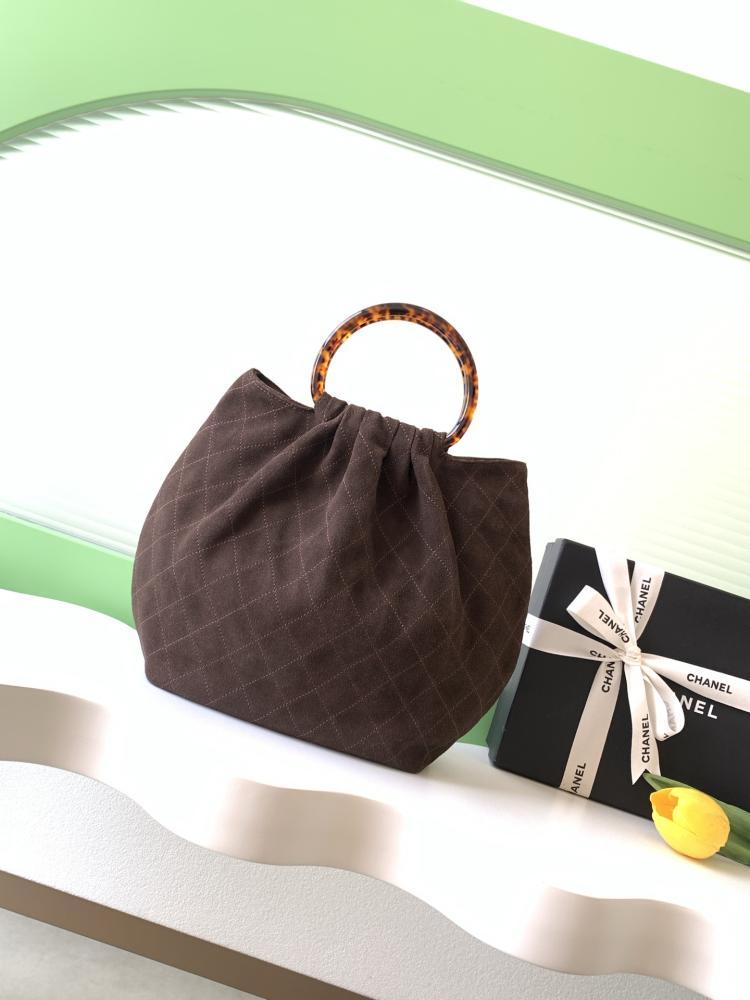 Suede Top Handle Bag
