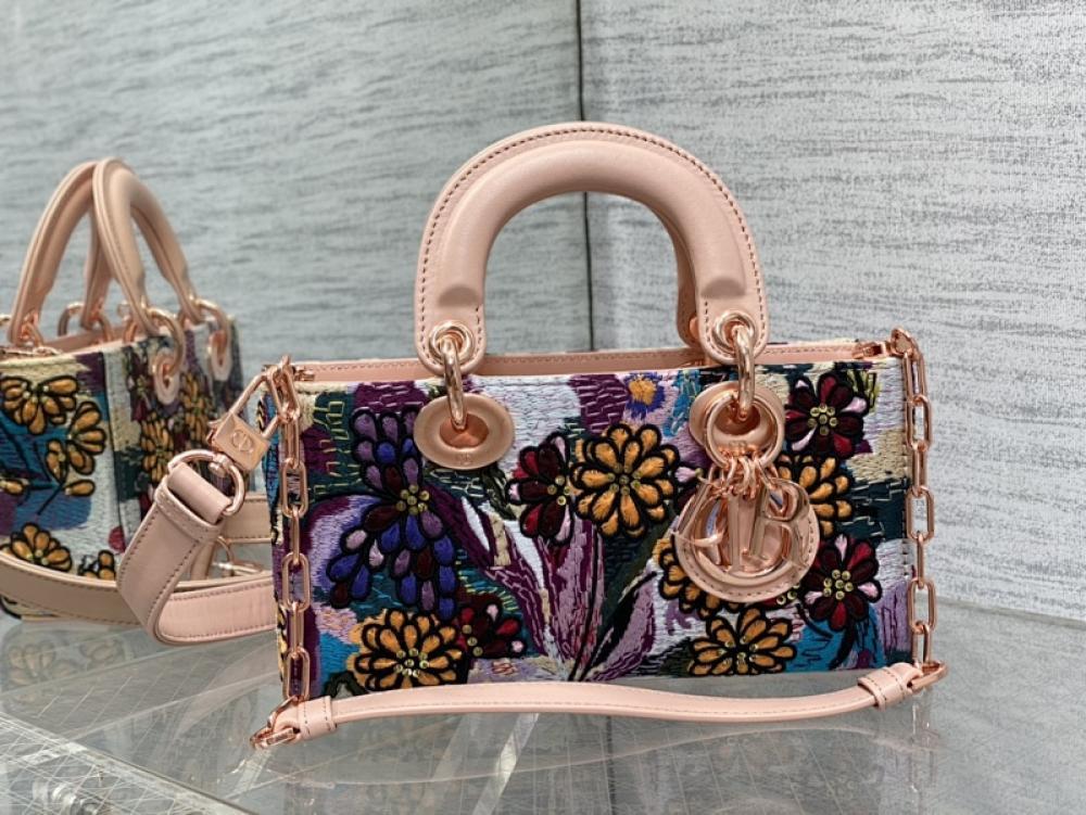 Classic Embroidered Top Handle Bag