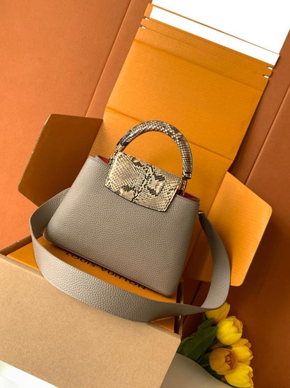 Pink Leather Top Handle Bag