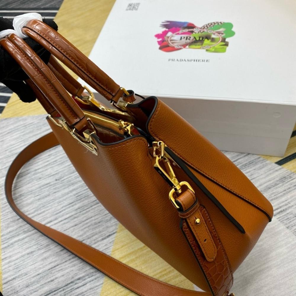 Modern Italian-Inspired Calfskin Top Handle Bag