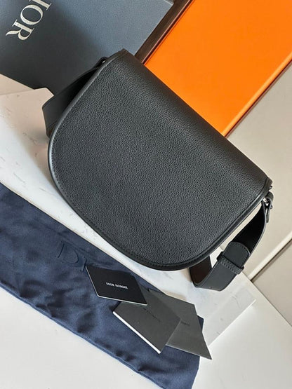 Classic Modern Black Printed Leather Shoulder Bag