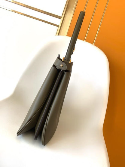 Leather Top Handle Bag