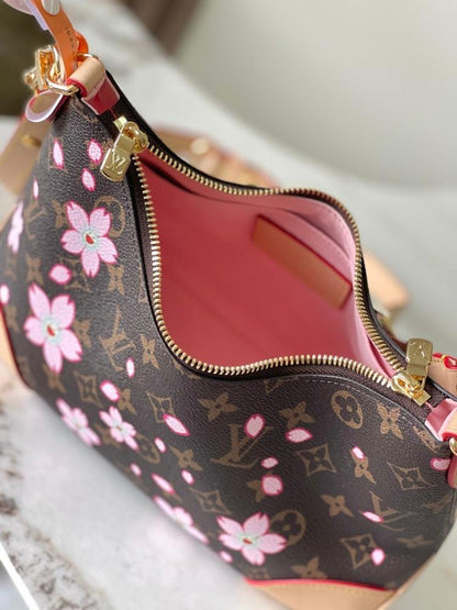 Modern Refined Monogram Leather Shoulder Bag