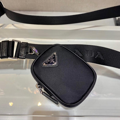 Luxury Refined Woven Saffiano Leather Shoulder Bag