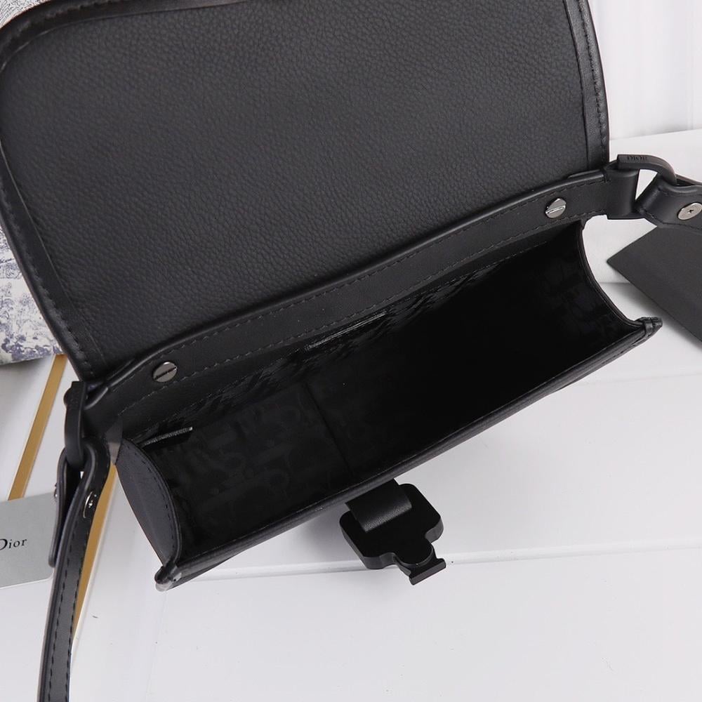 Elegant Stylish Black Printed Calfskin Shoulder Bag