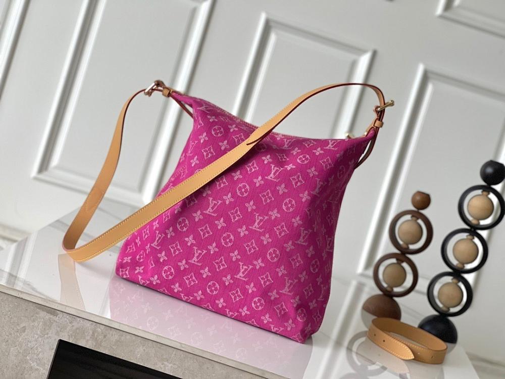 Modern Elegant Pink Denim Crossbody Bag