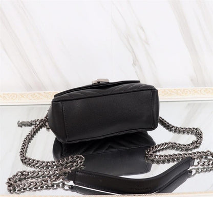 Luxury Elegant Quilted Leather Shoulder Bag