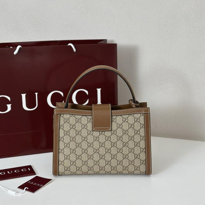 Luxury Leather Top Handle Bag