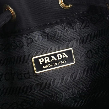 Modern Elegant Gold Leather Bucket Bag