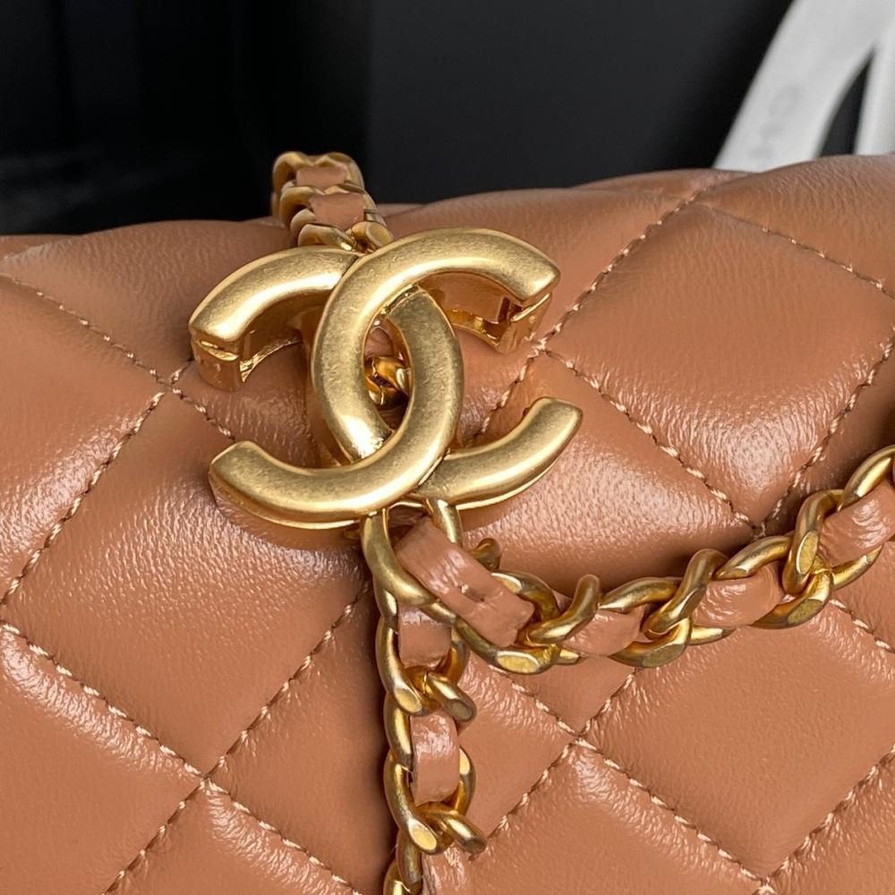 Gold Top Handle Bag