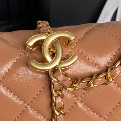 Gold Top Handle Bag