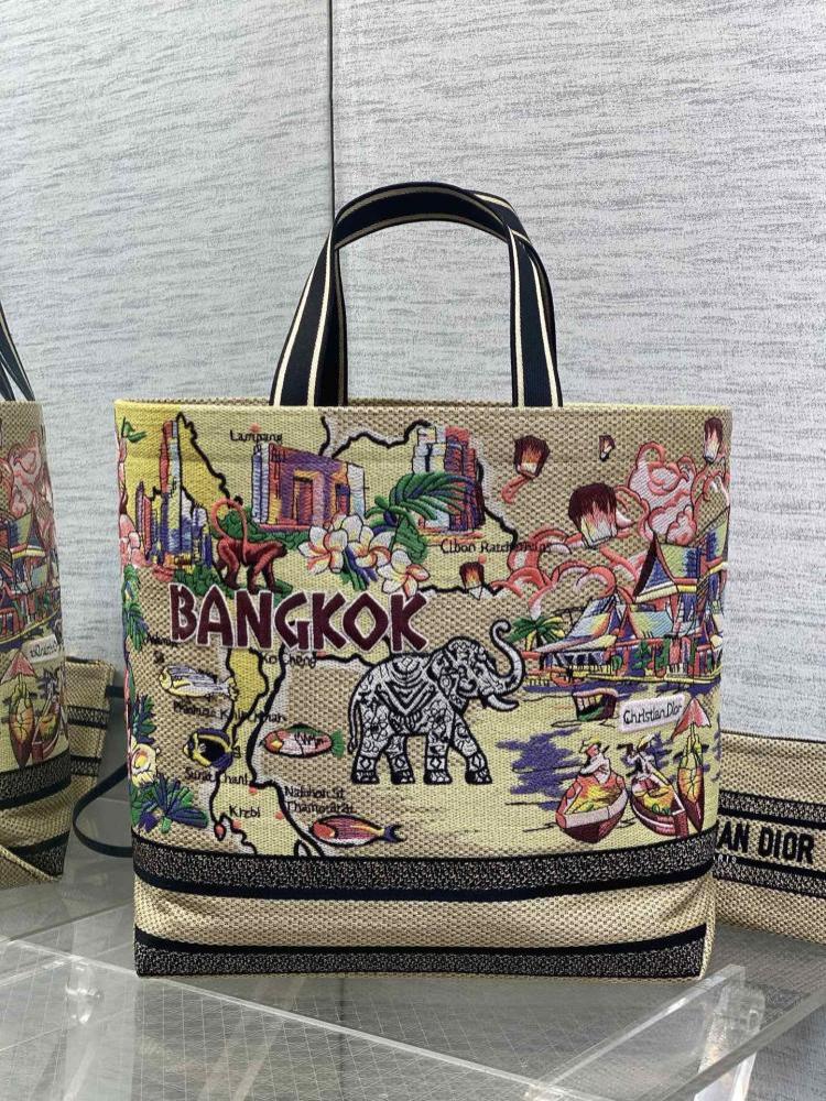 Embroidered Top Handle Bag