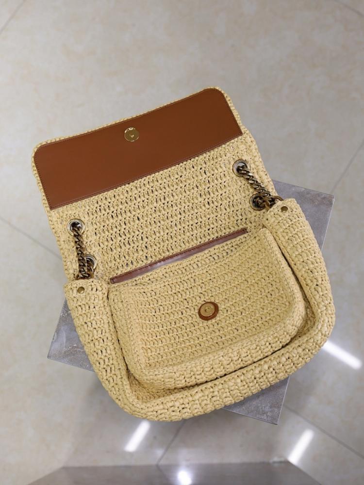 Niki Raffia Top Handle Bag