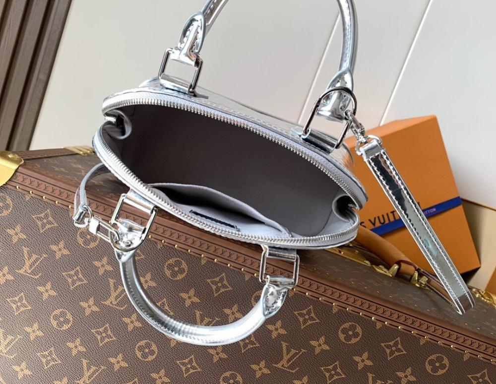 Alma Silver Monogram Shoulder Bag