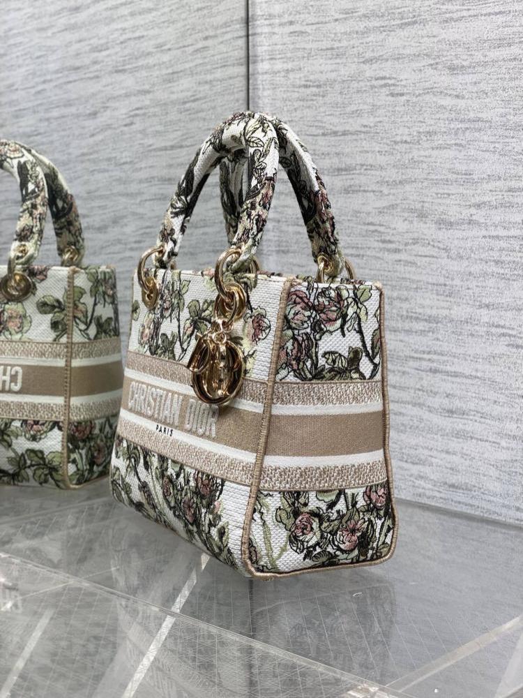 Gold Embroidered Top Handle Bag