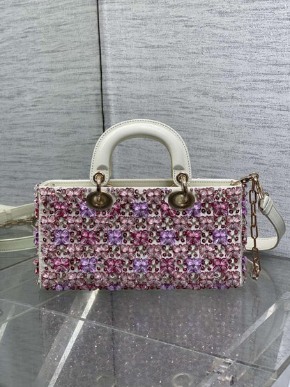 Embroidered Top Handle Bag