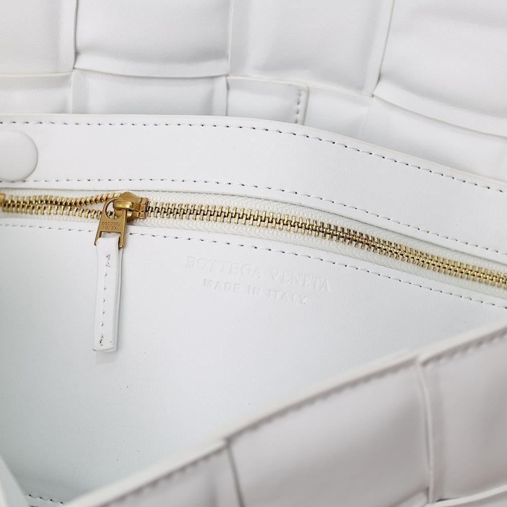 Cassette Gold Woven Calfskin Shoulder Bag