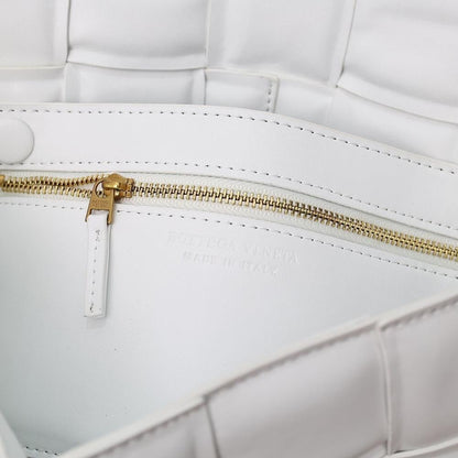 Cassette Gold Woven Calfskin Shoulder Bag