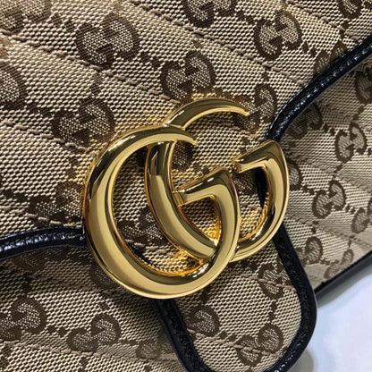 Gold Leather Shoulder Bag