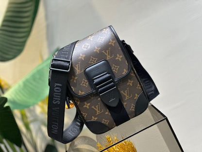 Classic Luxury Embroidered Leather Shoulder Bag