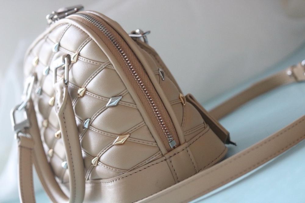 Classic Modern Studded Lambskin Shoulder Bag