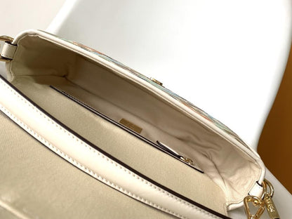 Embroidered Top Handle Bag