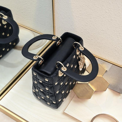 Modern Refined Studded Leather Crossbody Bag