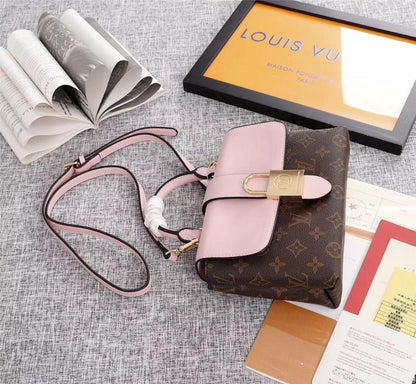 Classic Refined Gold Monogram Calfskin Shoulder Bag