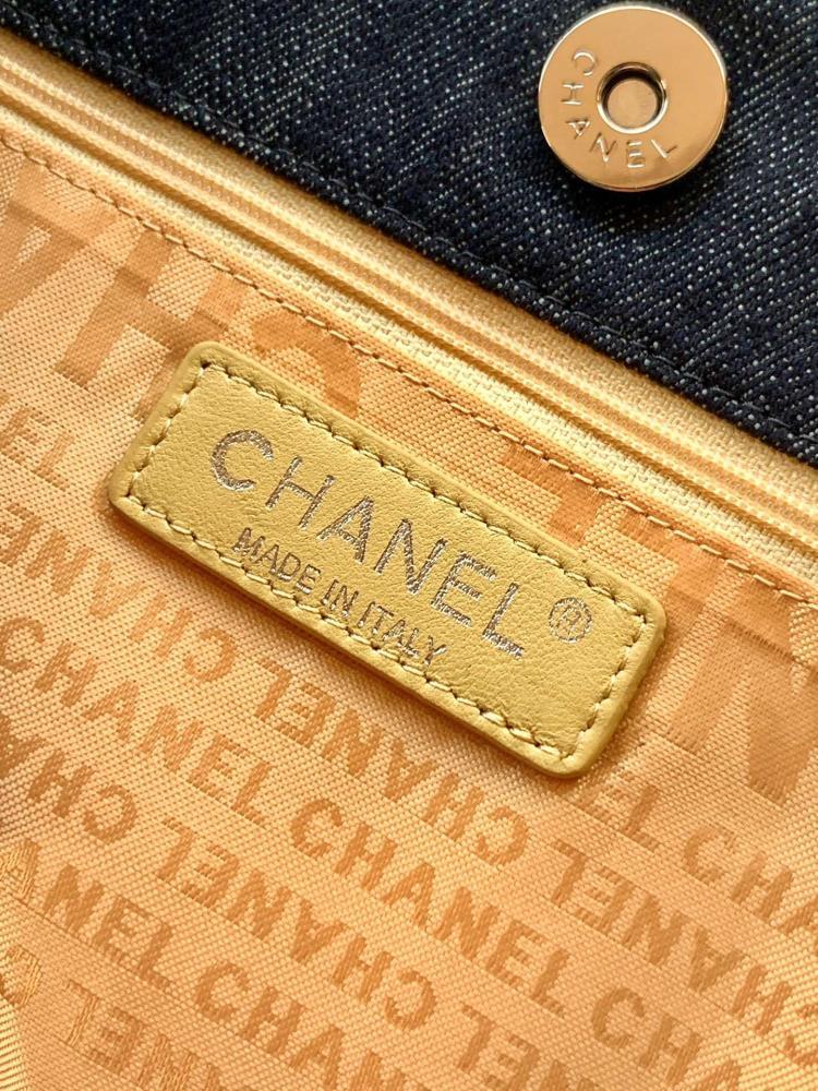 Embroidered Denim Tote Bag