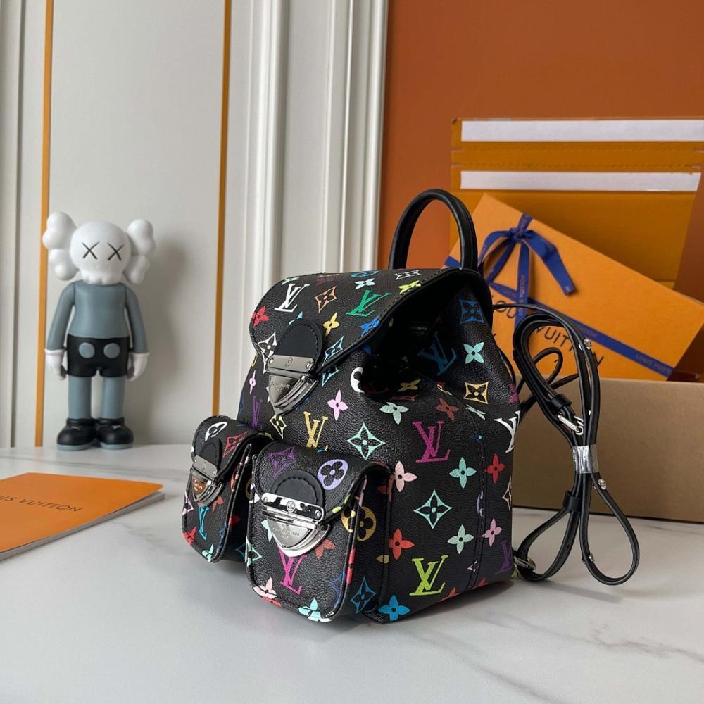 Modern Italian-Inspired Monogram Leather Shoulder Bag