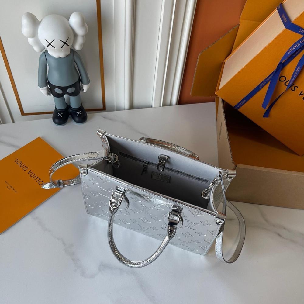 OnTheGo Silver Monogram Tote Bag