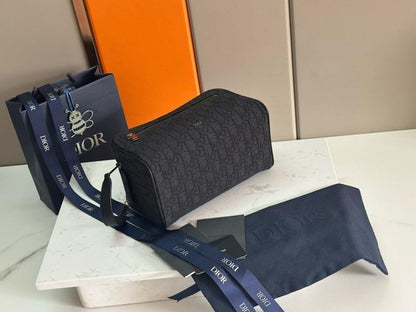 Modern Premium Black Printed Calfskin Top Handle Bag